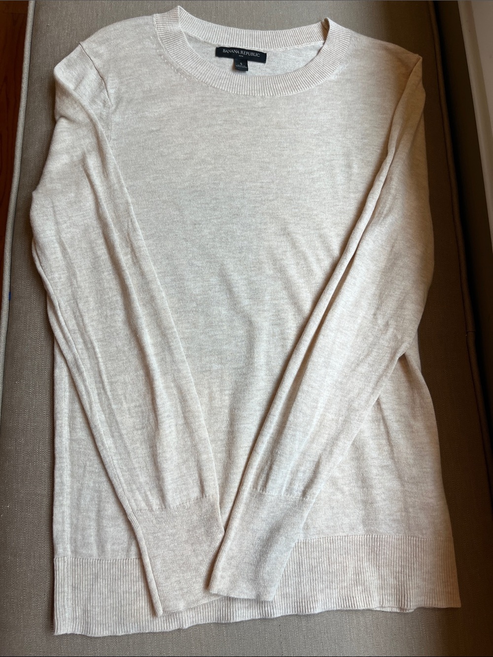 Light Cream Oatmeal Crewneck Sweater Sz Small